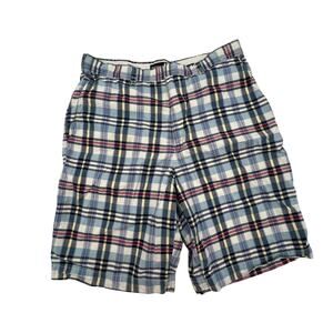 Abercrombie & Fitch Y2K Paid Cotton Short Blue Vintage Men's